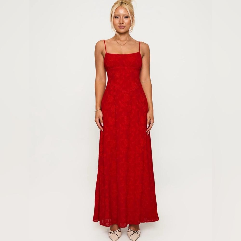 South Of France Maxi Dress Red I Princess Polly